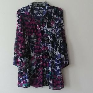 Melissa Paige  Sz M Long Sleeve Top Blouse